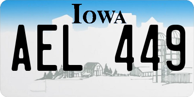 IA license plate AEL449