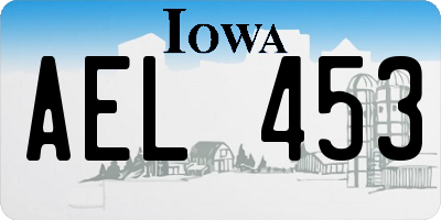 IA license plate AEL453