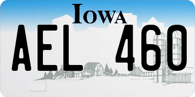 IA license plate AEL460