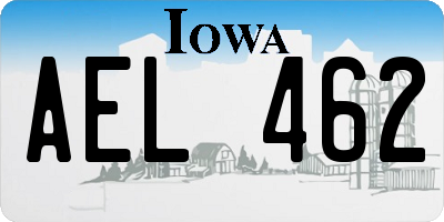IA license plate AEL462