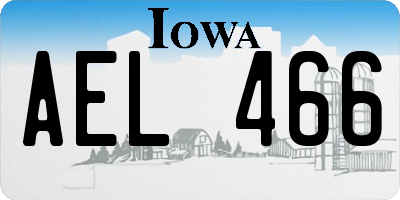 IA license plate AEL466