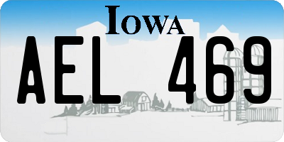 IA license plate AEL469