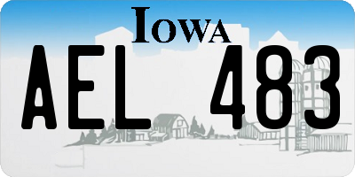 IA license plate AEL483