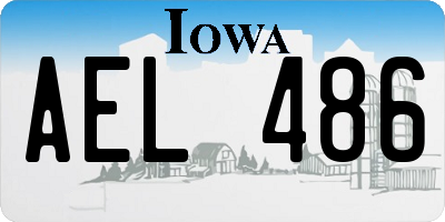 IA license plate AEL486