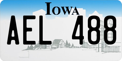 IA license plate AEL488