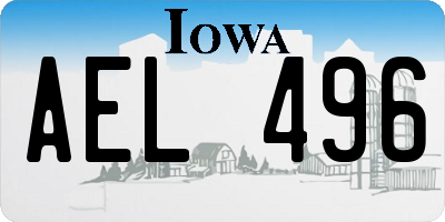 IA license plate AEL496