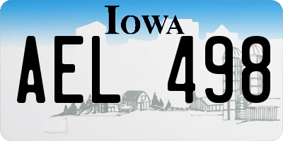 IA license plate AEL498