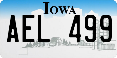 IA license plate AEL499