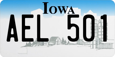 IA license plate AEL501