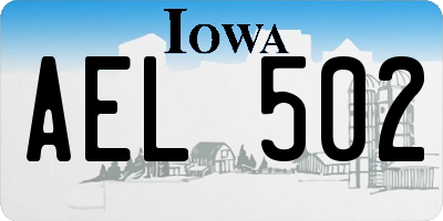 IA license plate AEL502