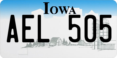 IA license plate AEL505