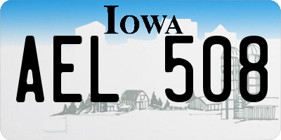 IA license plate AEL508