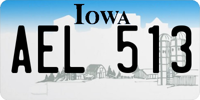 IA license plate AEL513
