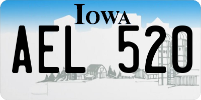 IA license plate AEL520