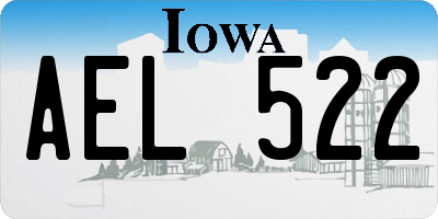 IA license plate AEL522