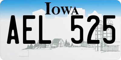 IA license plate AEL525