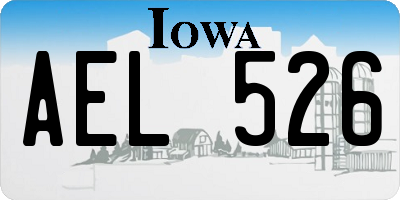 IA license plate AEL526
