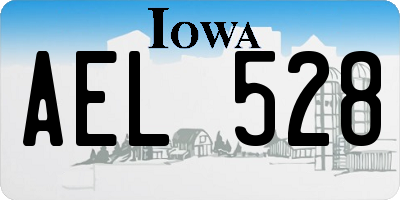 IA license plate AEL528