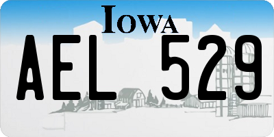 IA license plate AEL529