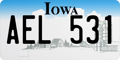 IA license plate AEL531