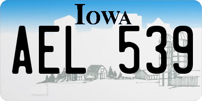 IA license plate AEL539
