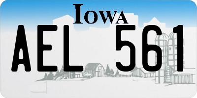 IA license plate AEL561