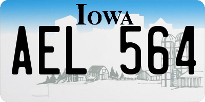 IA license plate AEL564