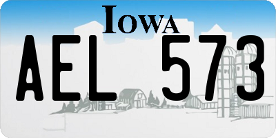 IA license plate AEL573