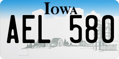 IA license plate AEL580