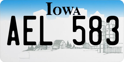 IA license plate AEL583
