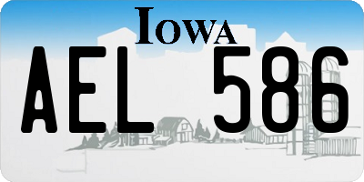 IA license plate AEL586