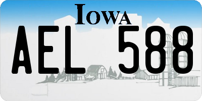 IA license plate AEL588