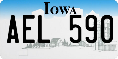 IA license plate AEL590