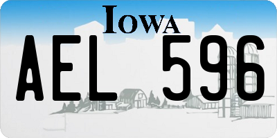 IA license plate AEL596