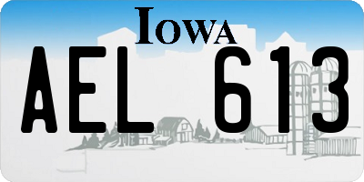 IA license plate AEL613