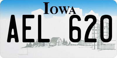 IA license plate AEL620