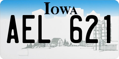 IA license plate AEL621