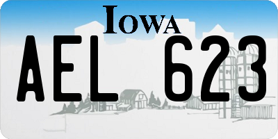 IA license plate AEL623