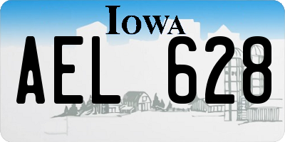 IA license plate AEL628