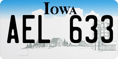 IA license plate AEL633