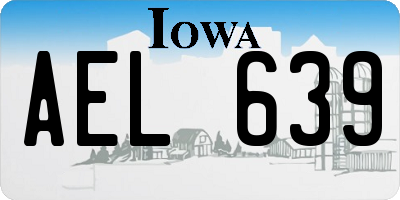 IA license plate AEL639