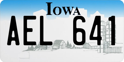 IA license plate AEL641