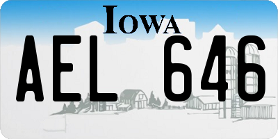 IA license plate AEL646