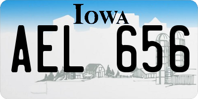 IA license plate AEL656