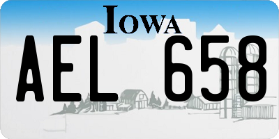 IA license plate AEL658