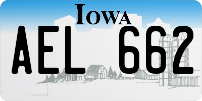 IA license plate AEL662
