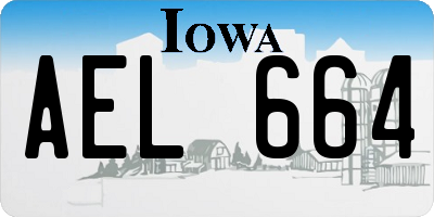 IA license plate AEL664