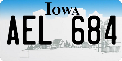 IA license plate AEL684