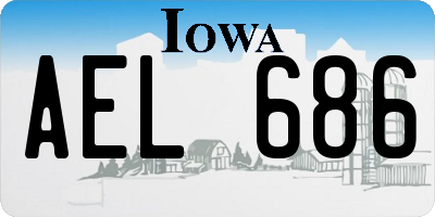 IA license plate AEL686
