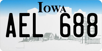 IA license plate AEL688